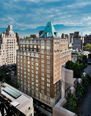 The Mark hotel's facade from adjacent building's balcony